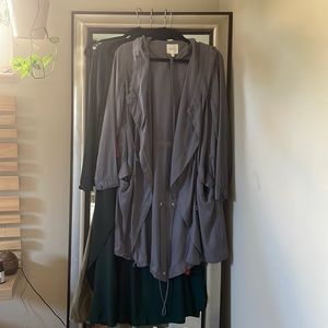 Silence + Noise Tencel Hooded Trench Coat